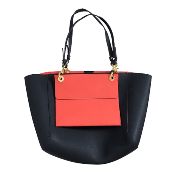 Laundry By Shelli Segal Bags Laundry By Shelli Segal Large Reversible Tote Bag Blue Coral